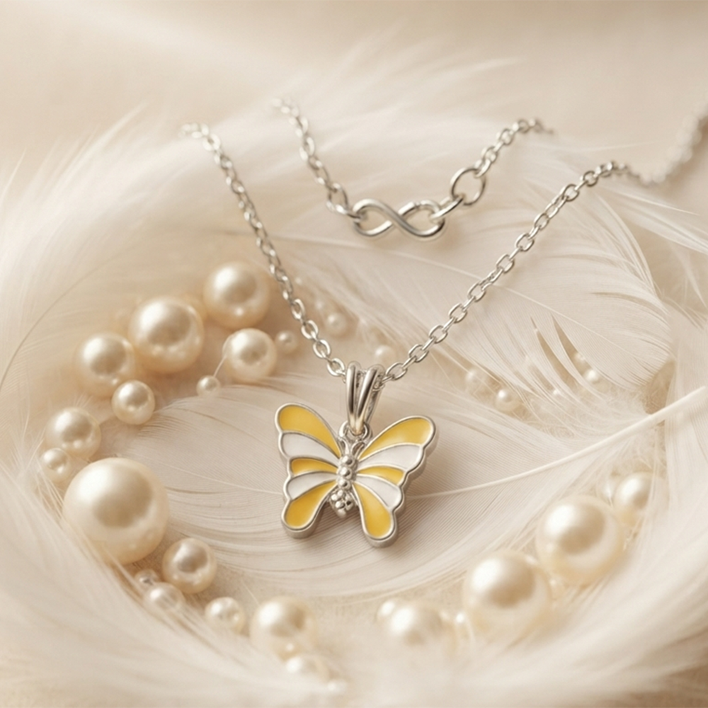 The99Jewel Graceful Butterfly Shape Meenakari Chain Pendant | Designer Jewellery for Women