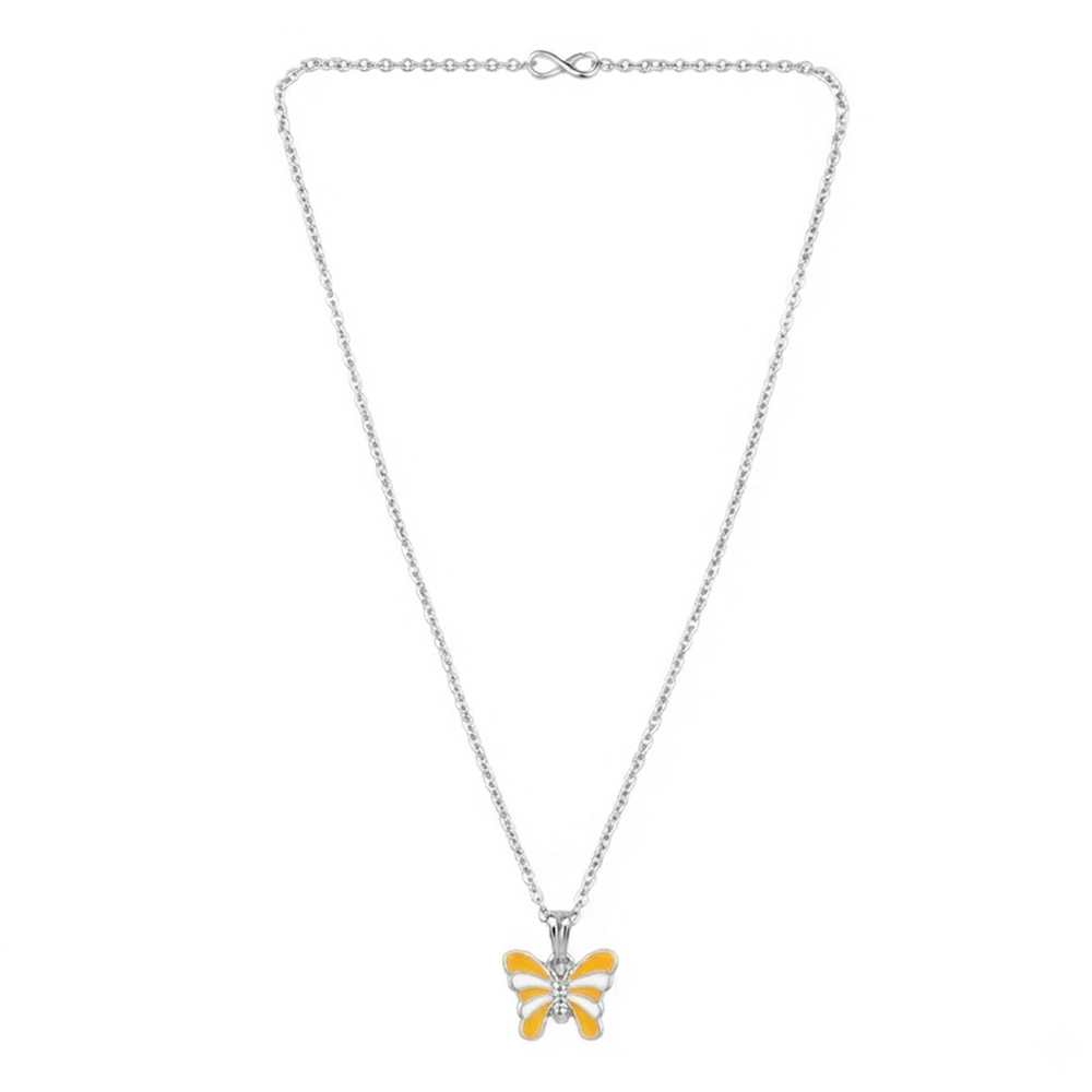 The99Jewel Graceful Butterfly Shape Meenakari Chain Pendant | Designer Jewellery for Women