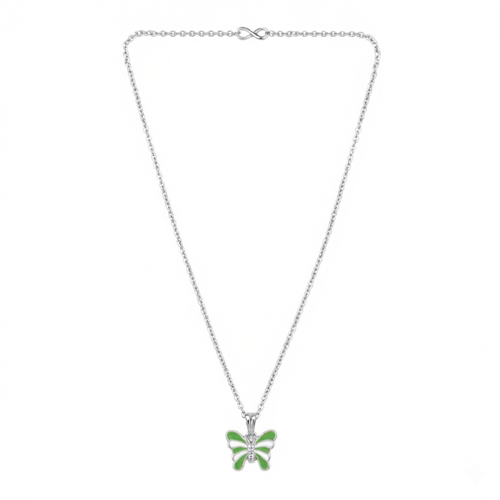 The99Jewel Graceful Butterfly Shape Meenakari Chain Pendant | Designer Jewellery for Women
