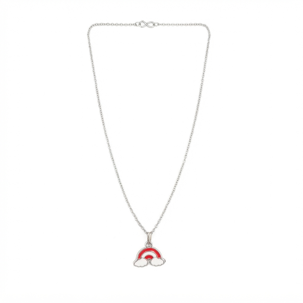 The99Jewel Cute Rainbow Charm Pendant Necklace for Women Trendy Daily Wear Accessory