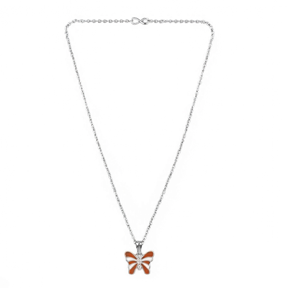 The99Jewel Graceful Butterfly Shape Meenakari Chain Pendant | Designer Jewellery for Women