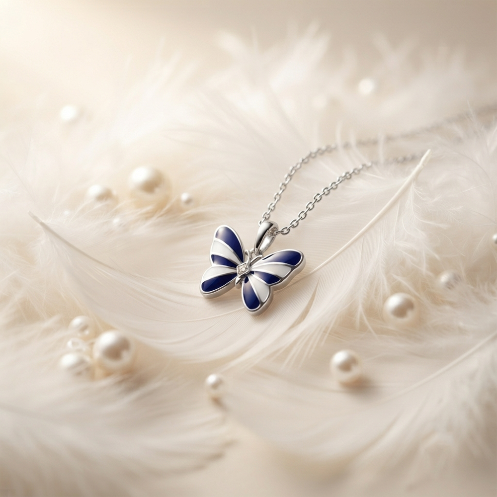 The99Jewel Graceful Butterfly Shape Meenakari Chain Pendant | Designer Jewellery for Women