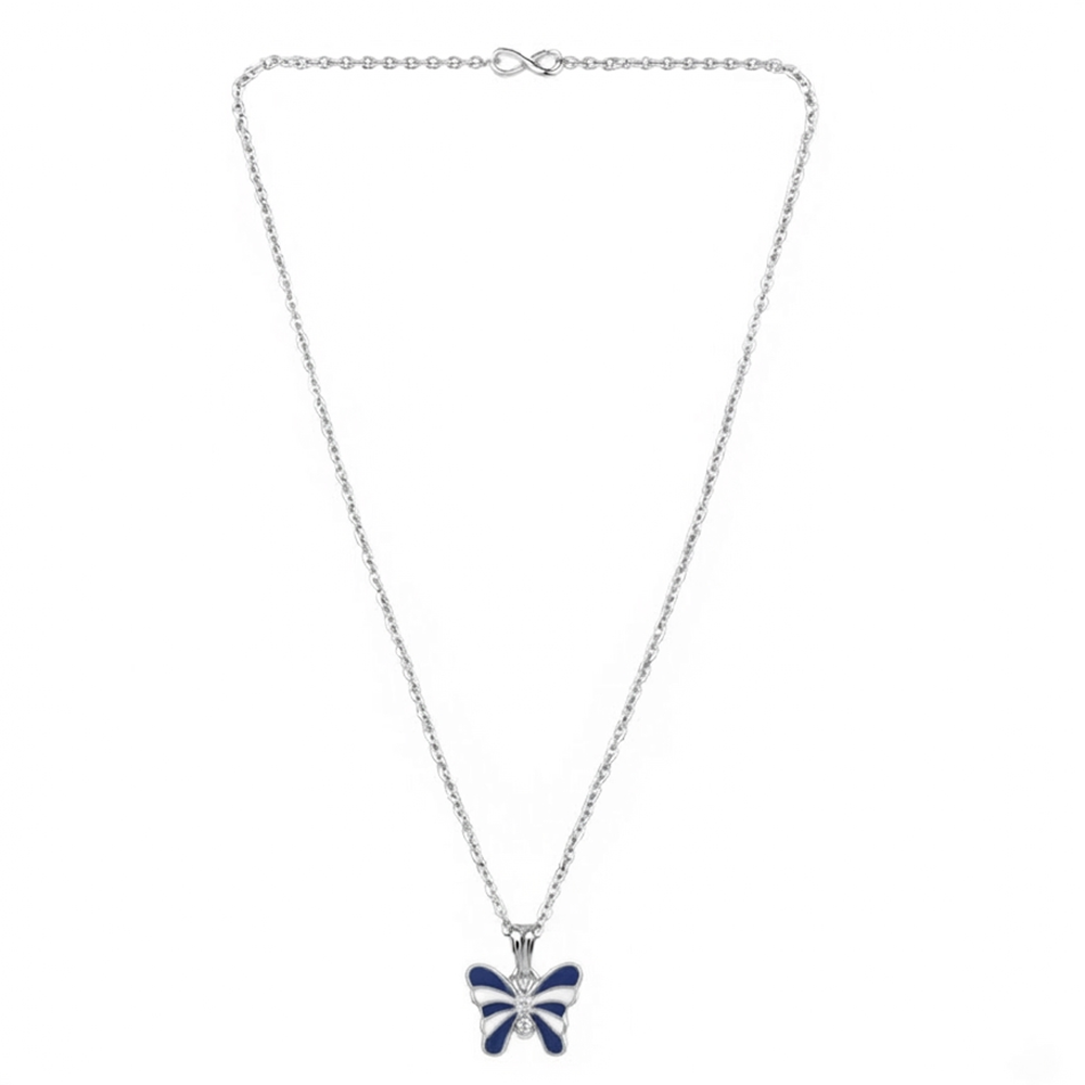 The99Jewel Graceful Butterfly Shape Meenakari Chain Pendant | Designer Jewellery for Women