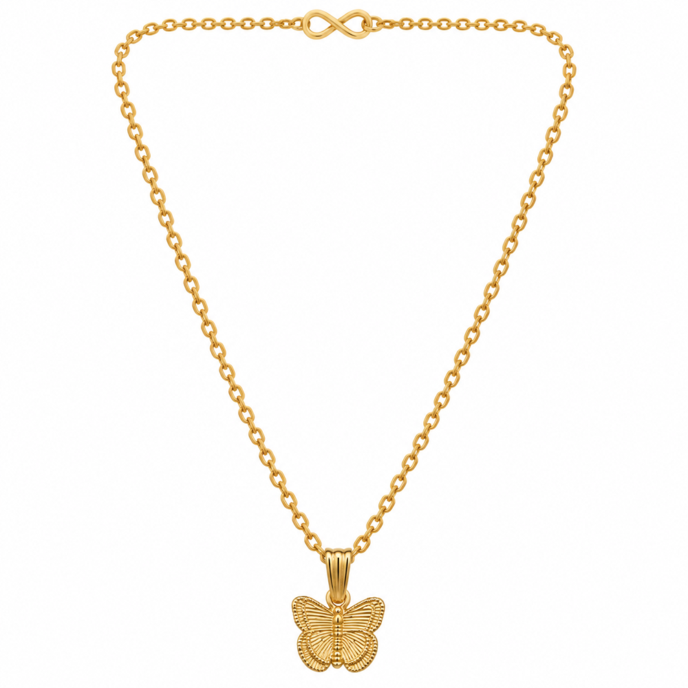 The99Jewel Dazzling Austrian Stone Gold Plated Butterfly Chain Pendant for Women