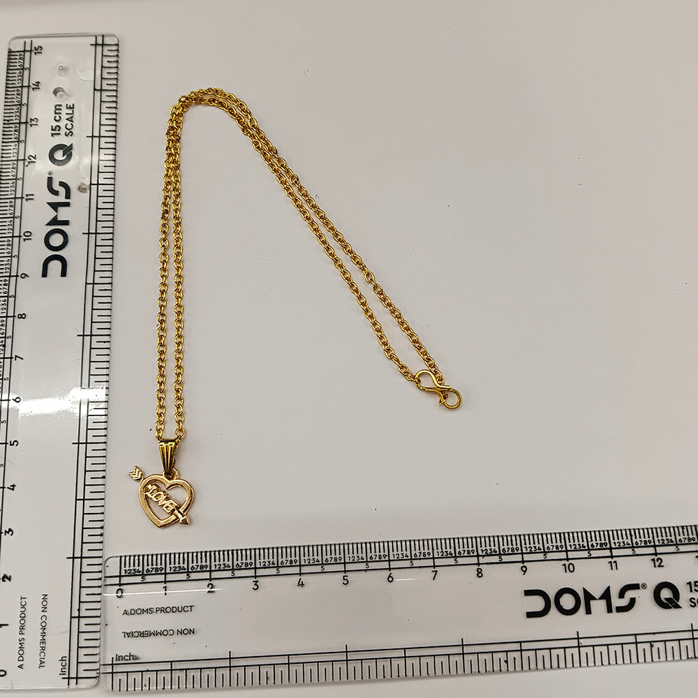 The99Jewel Dazzling Austrian Stone Gold Plated Heart Chain Pendant for Women