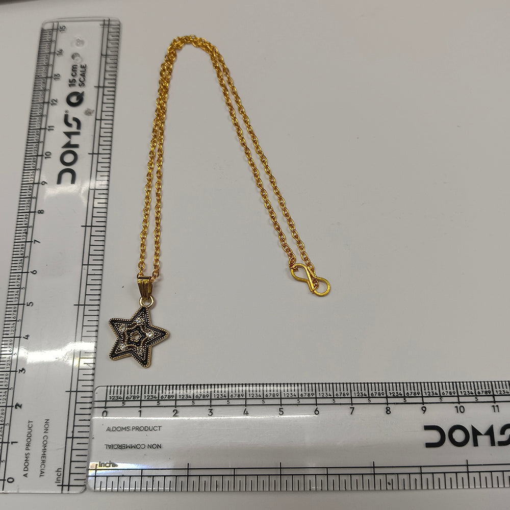 The99Jewel Dazzling Austrian Stone Gold Plated Star Chain Pendant for Women