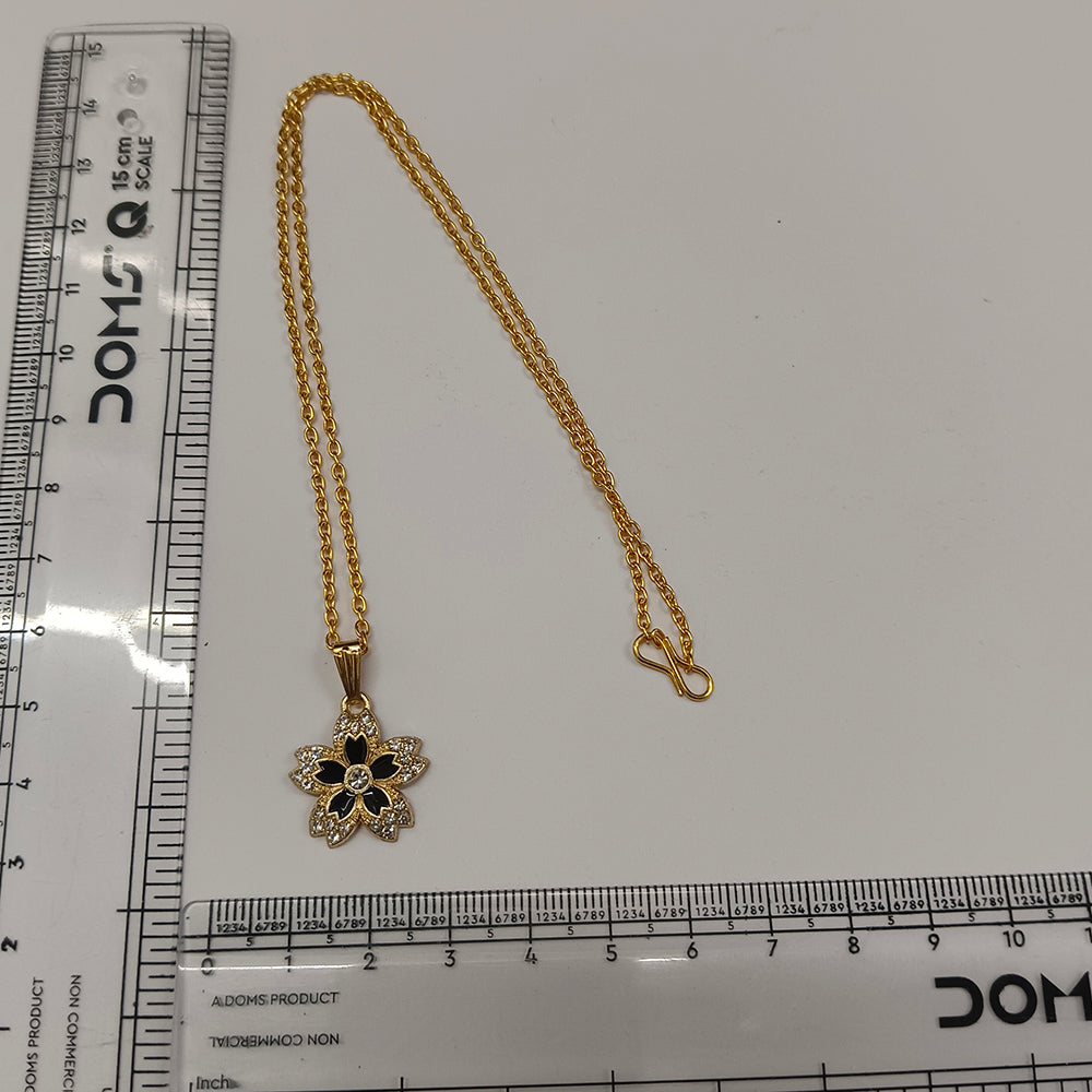 The99Jewel Dazzling Austrian Stone Gold Plated Flower Chain Pendant for Women