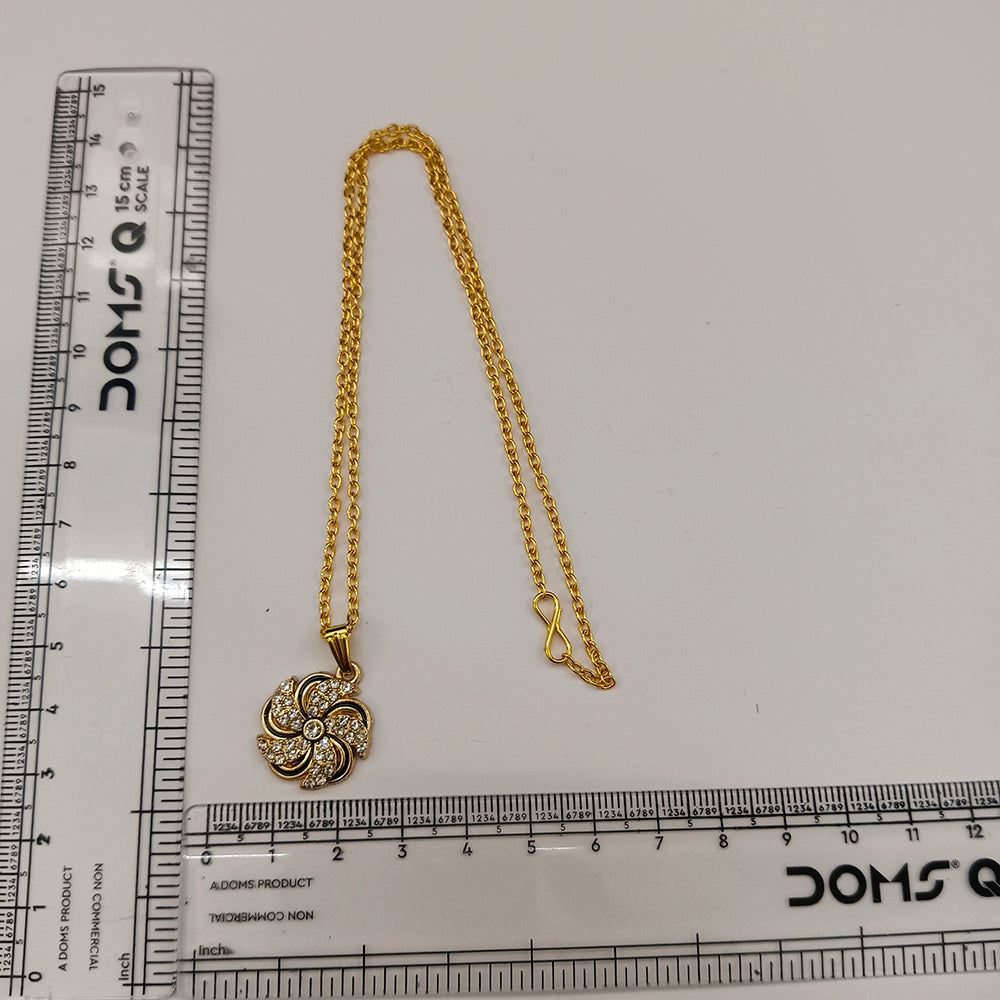 The99Jewel Graceful Austrian Stone Floral Pendant Gold Plated Chain Necklace