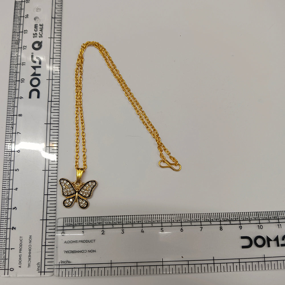 The99Jewel Graceful Austrian Stone Butterfly Pendant Gold Plated Chain Necklace