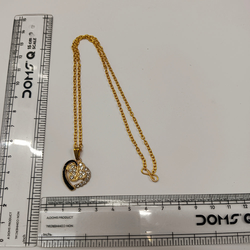 The99Jewel Graceful Austrian Stone Heart Pendant Gold Plated Chain Necklace