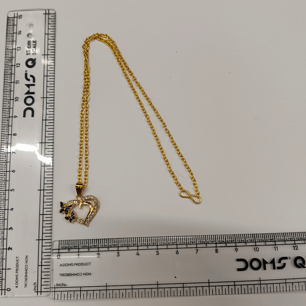 The99Jewel Graceful Austrian Stone Heart Pendant Gold Plated Chain Necklace