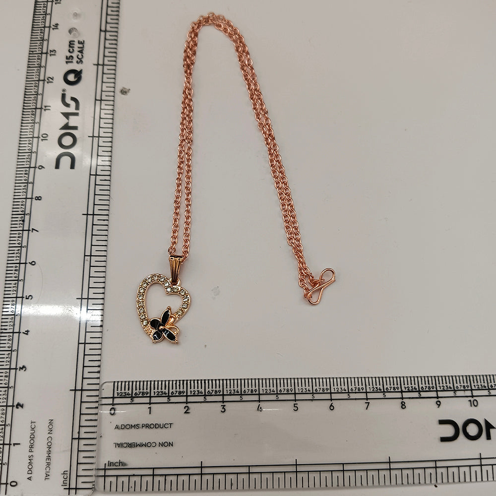 The99Jewel Glamorous Rose Gold Plated Austrian Stone Heart Pendant Jewellery for Women
