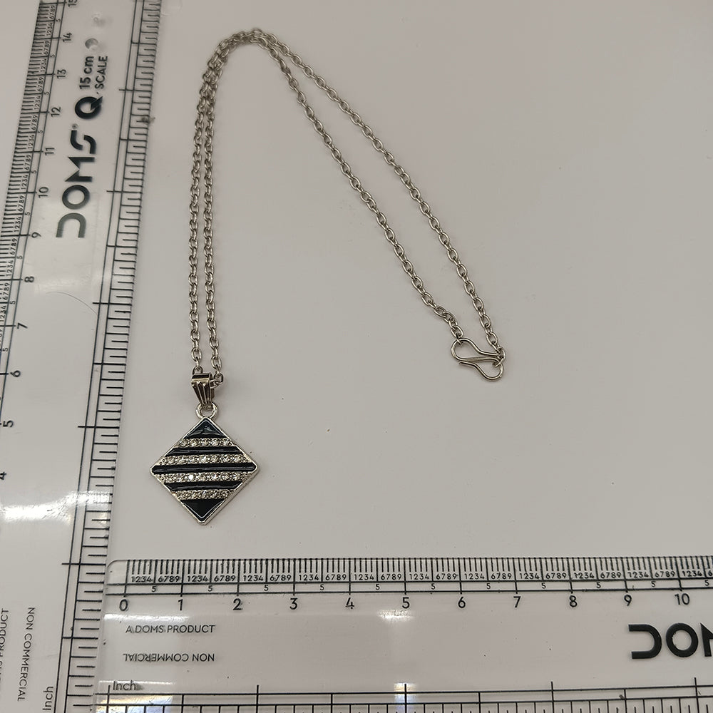 The99Jewel Glamorous Silver Plated Austrian Stone Diamond Pendant Jewellery for Women