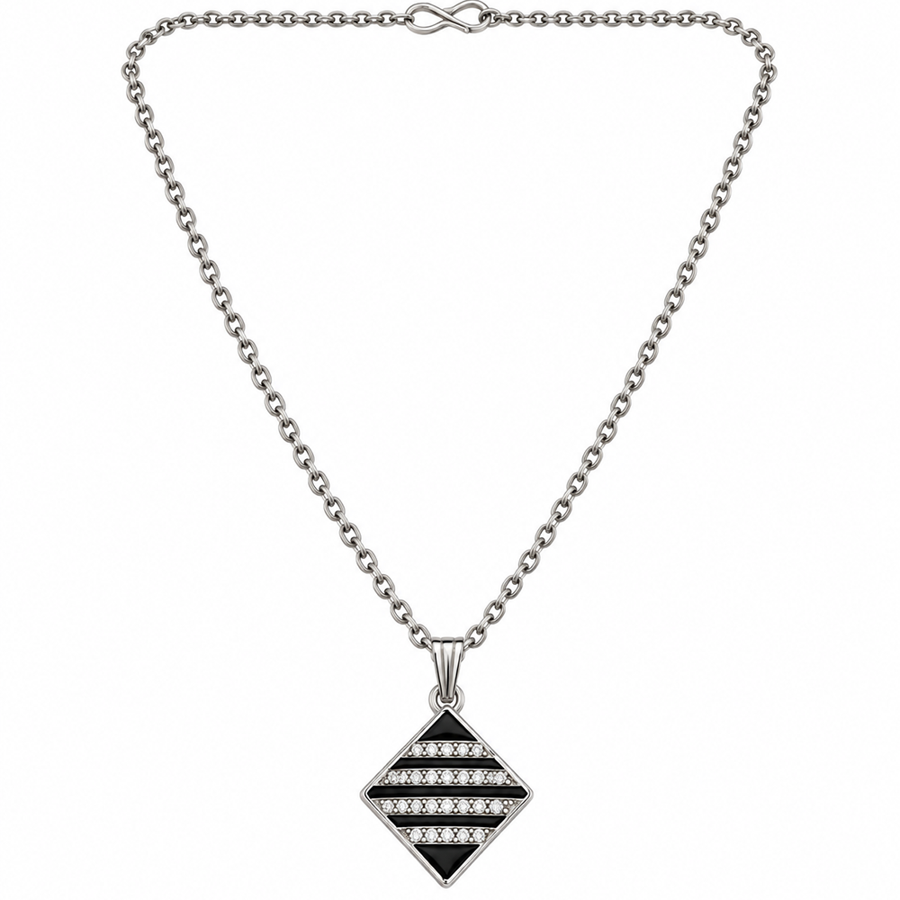 The99Jewel Glamorous Silver Plated Austrian Stone Diamond Pendant Jewellery for Women