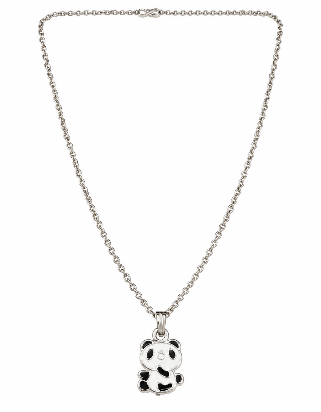 The99Jewel Glamorous Silver Plated Panda Shape Pendant Jewellery for Women