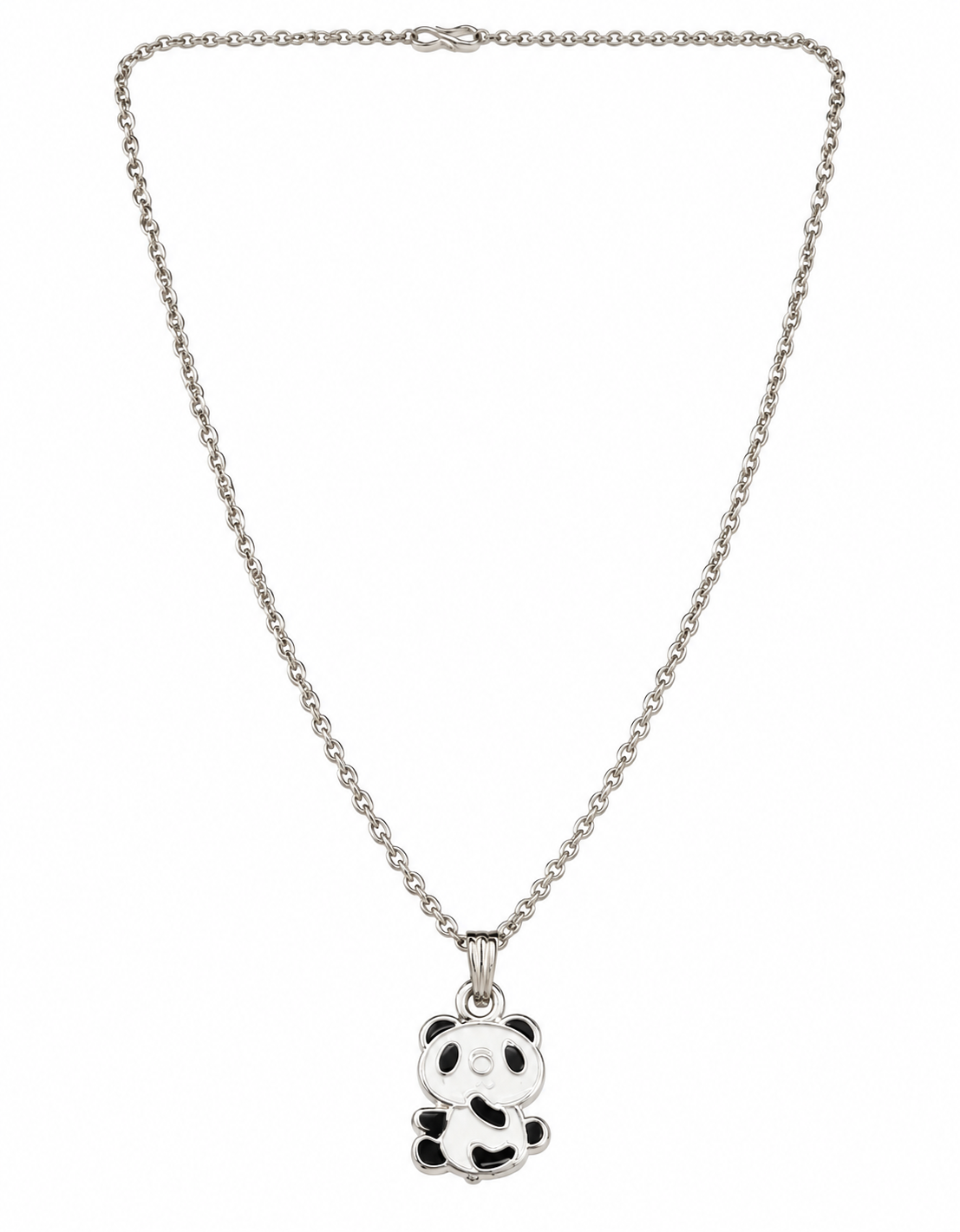 The99Jewel Glamorous Silver Plated Panda Shape Pendant Jewellery for Women