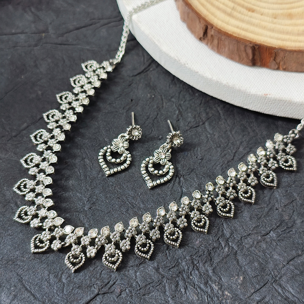 The99Jewel Silver Plated Elegant Austrian Stone Necklace set