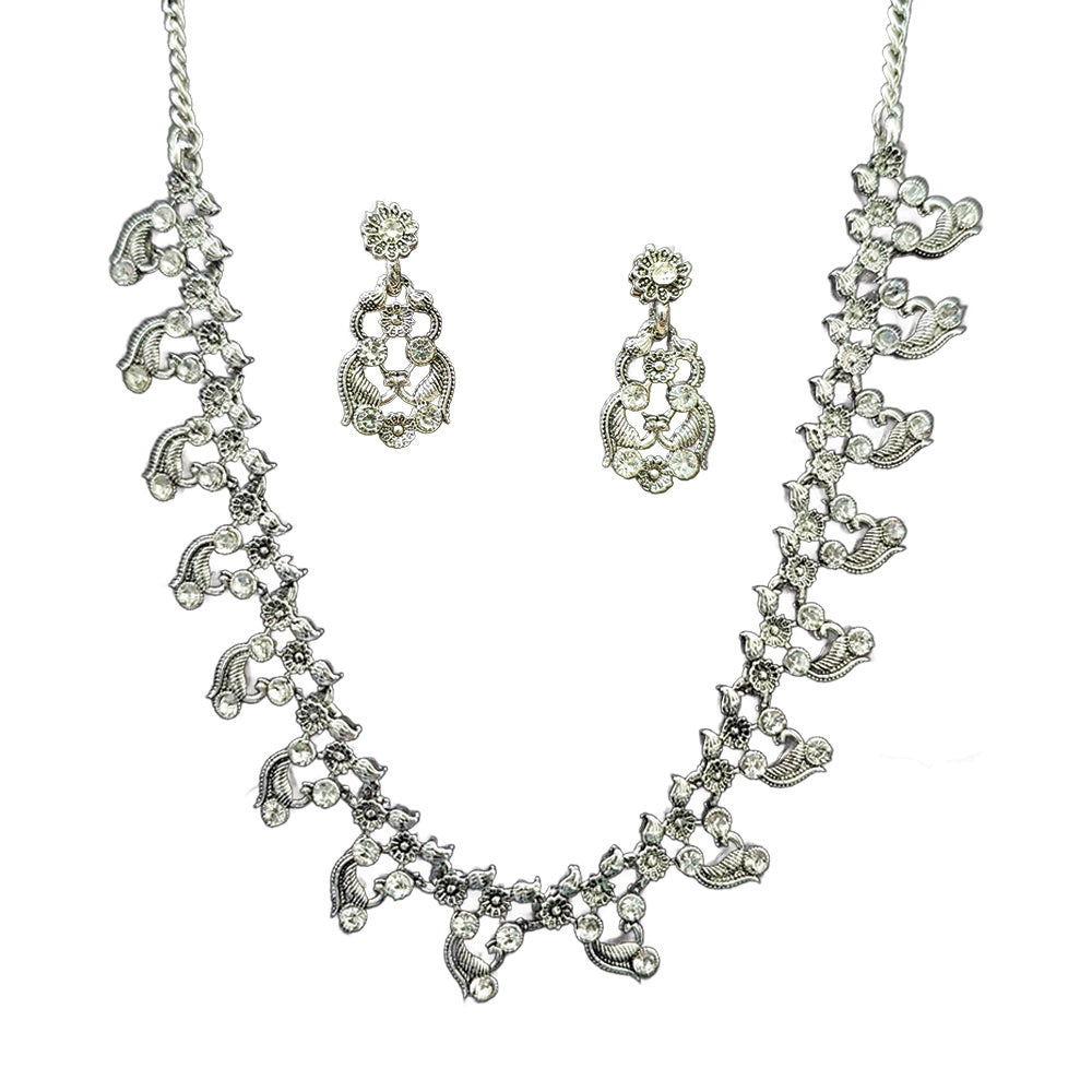 The99Jewel Silver Plated Elegant Austrian Stone Necklace set