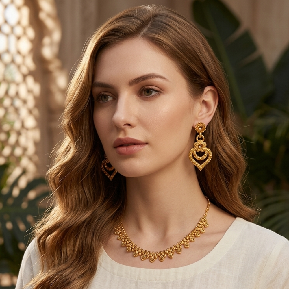 The99Jewel Gold Plated Elegant Austrian Stone Necklace Set
