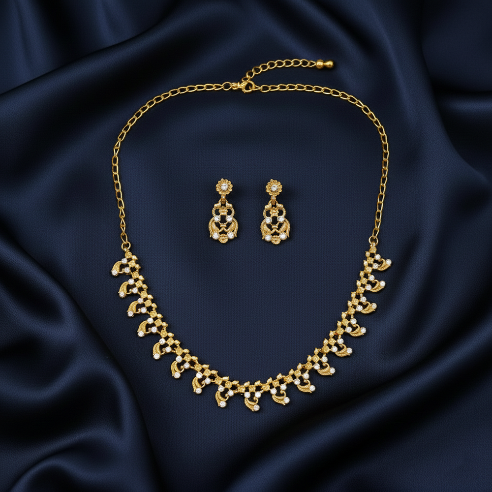 The99Jewel Gold Plated Elegant Austrian Stone Necklace set