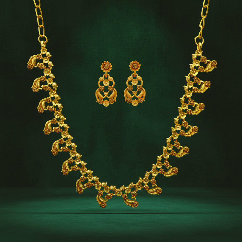The99Jewel Gold Plated Austrian Stone Necklace Set