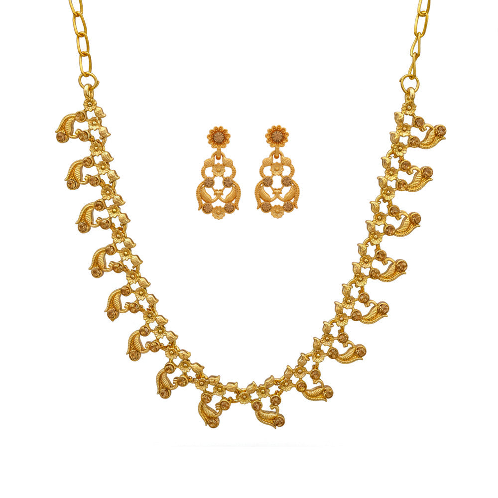 The99Jewel Gold Plated Austrian Stone Necklace Set