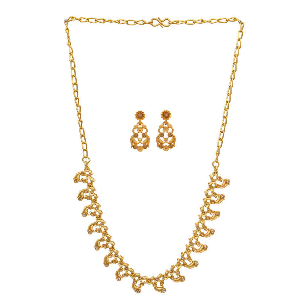 The99Jewel Gold Plated Austrian Stone Necklace Set