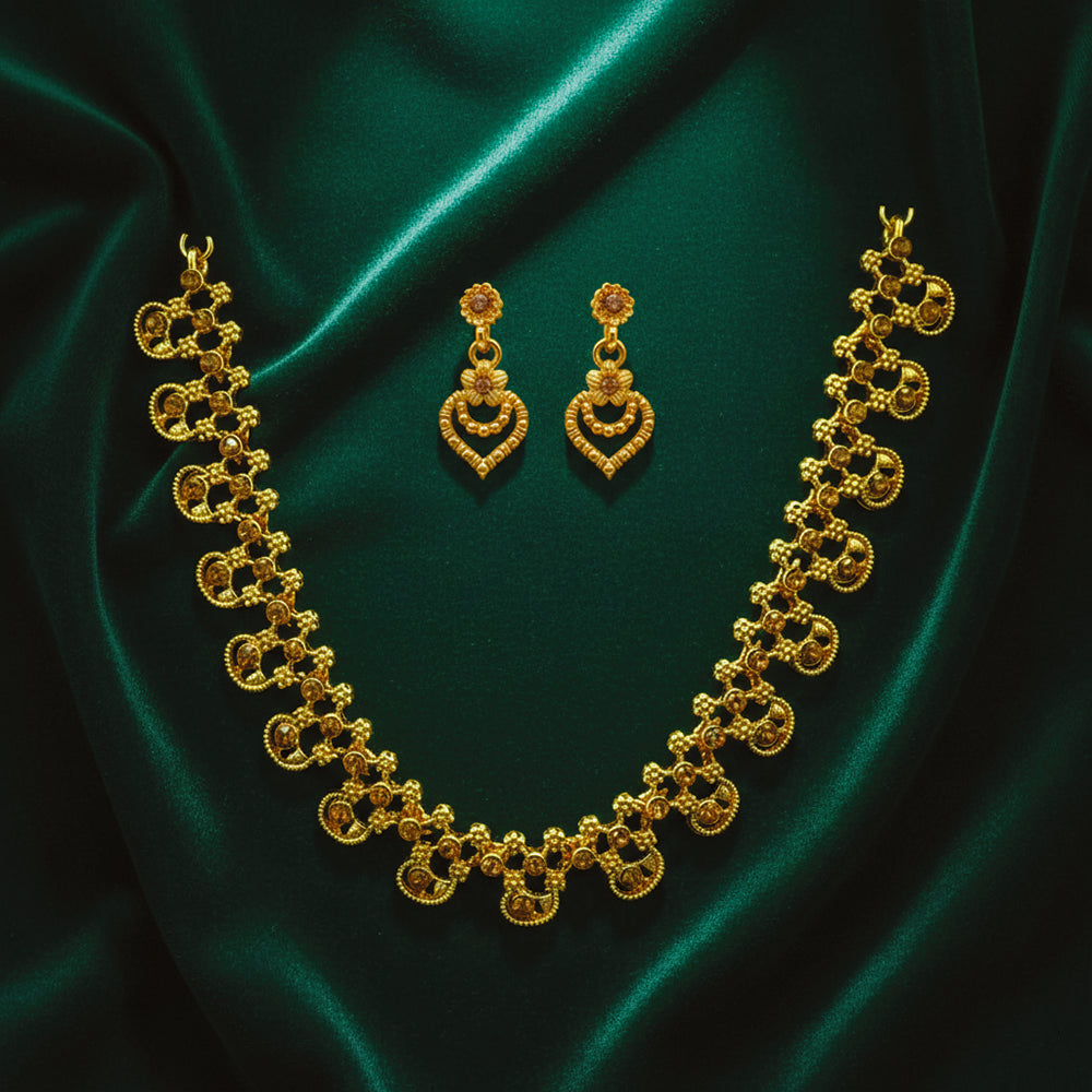 The99Jewel Gold Plated Elegant Austrian Stone Necklace set