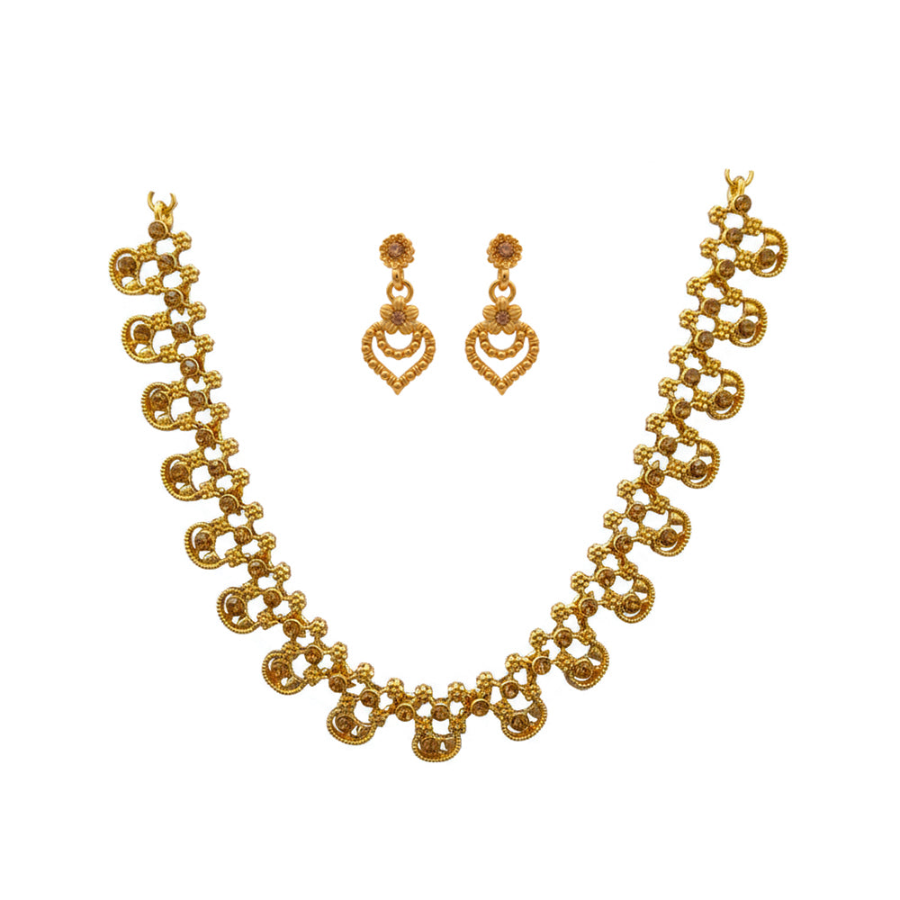 The99Jewel Gold Plated Elegant Austrian Stone Necklace set