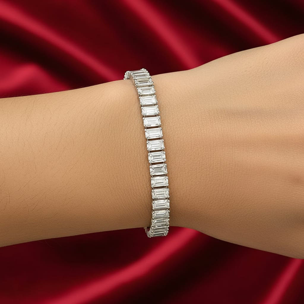 The99Jewel Silver Plated Crystal Stone Bracelet - 1404922SL