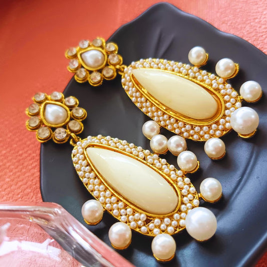 Kundan Gold Plated Dangler Earrings