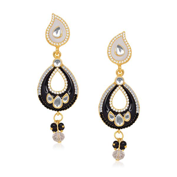 The99Jewel Multicolor Meenakari Kundan Dangler Earrings -1304630