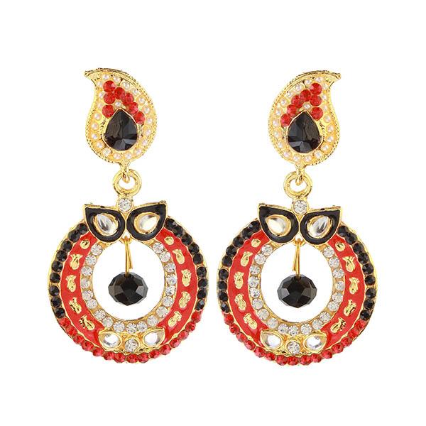 The99Jewel Red And Black Austrian Stone Dangler Earrings