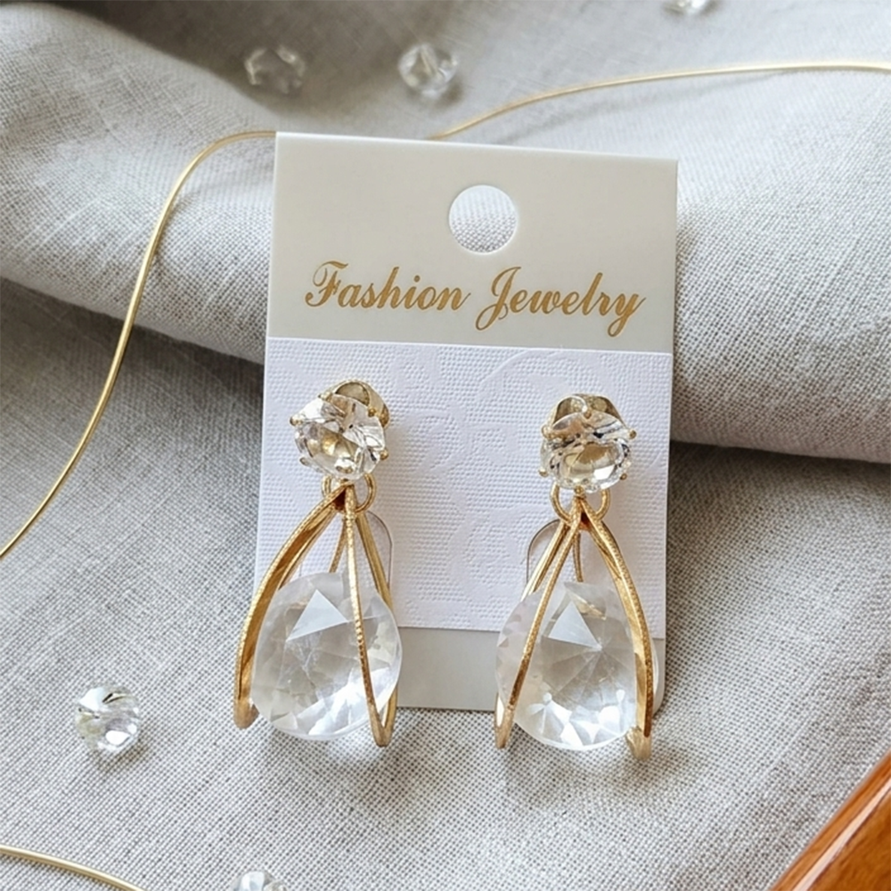 The99Jewel Gold Plated Crystal Stone Earrings for Women Stylish Fashion Jewellery