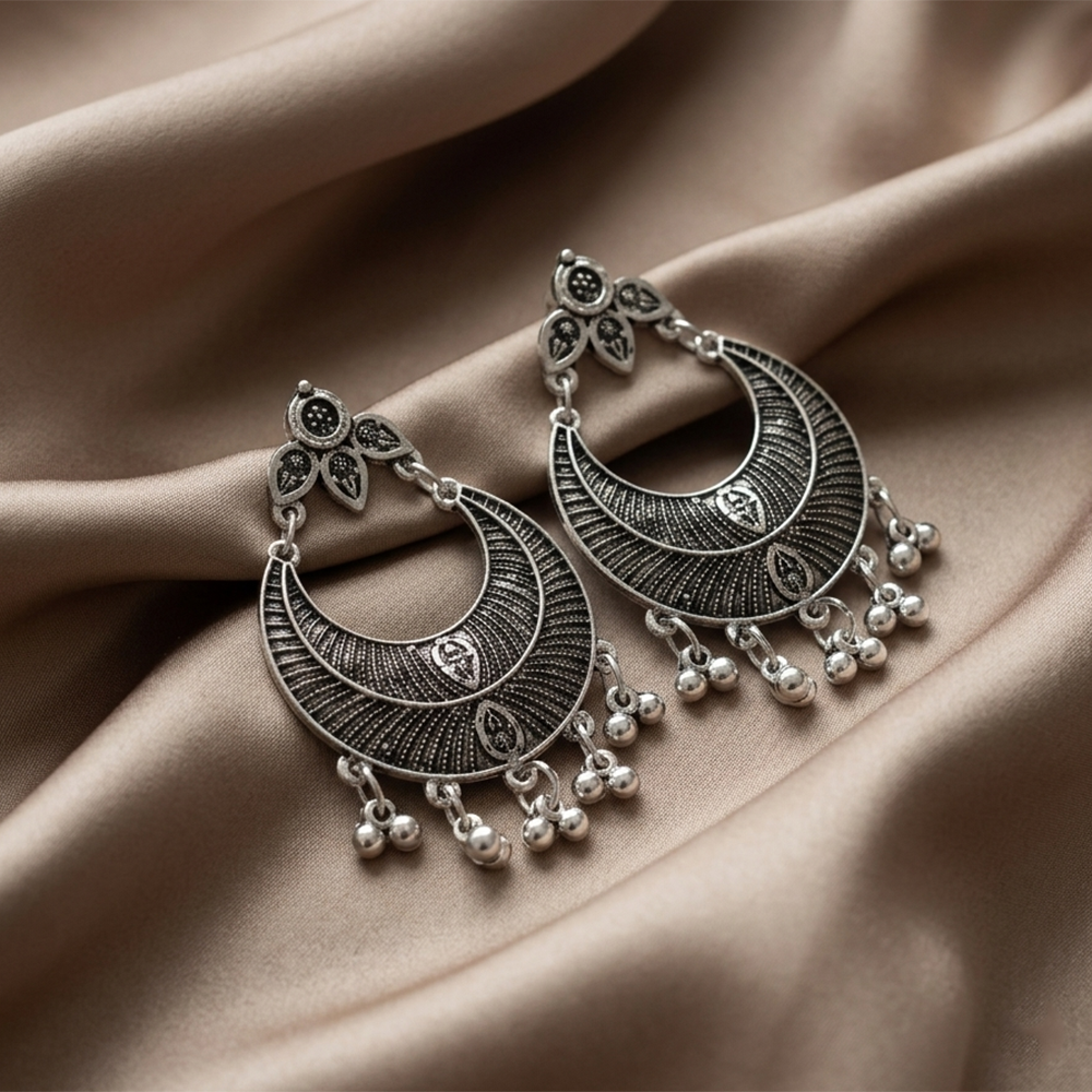 The99Jewel Traditional Oxidised Dangler Earring for women
