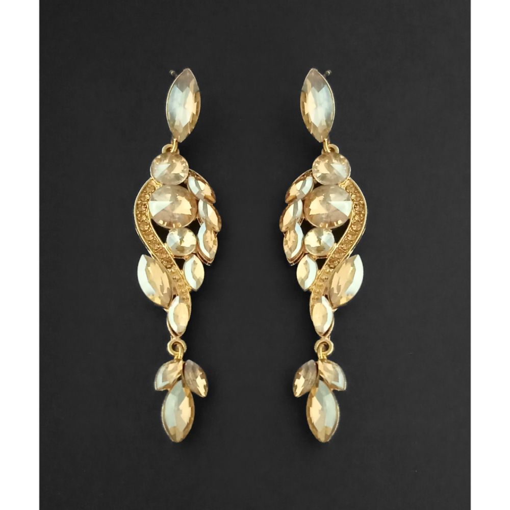 The99Jewel Gold Plated Crystal Stone Dangler Earrings