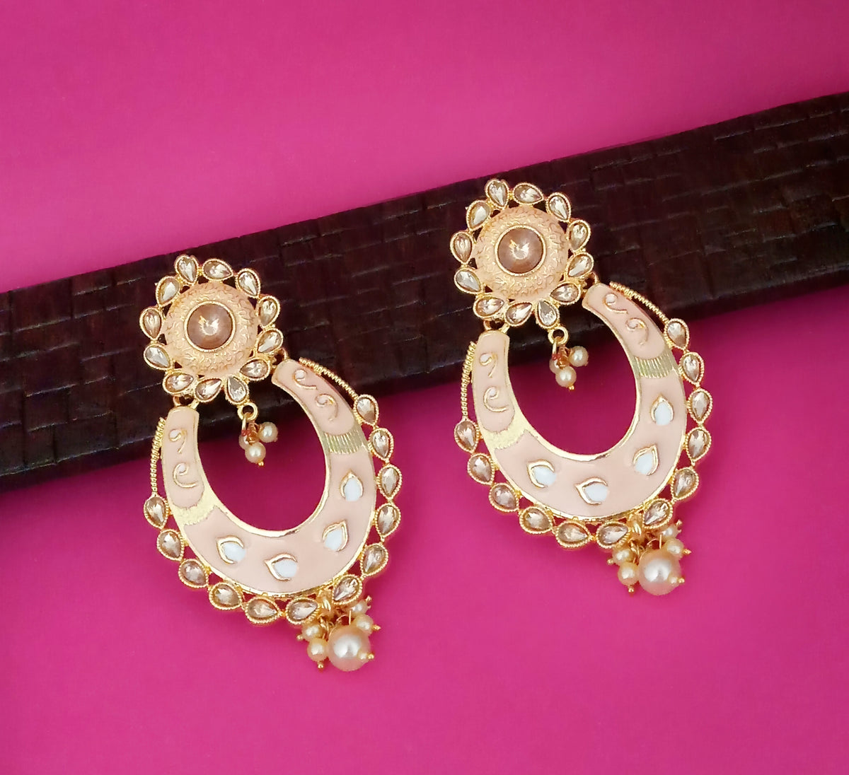 The99Jewel Traditional Dangler Earrings for Women | Elegant Ethnic Long Hanging Earrings for Wedding, Party and Festive Wear