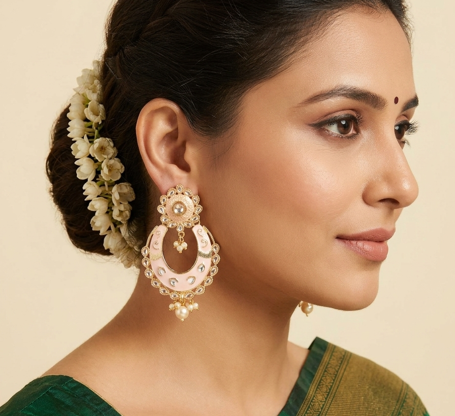 The99Jewel Traditional Dangler Earrings for Women | Elegant Ethnic Long Hanging Earrings for Wedding, Party and Festive Wear