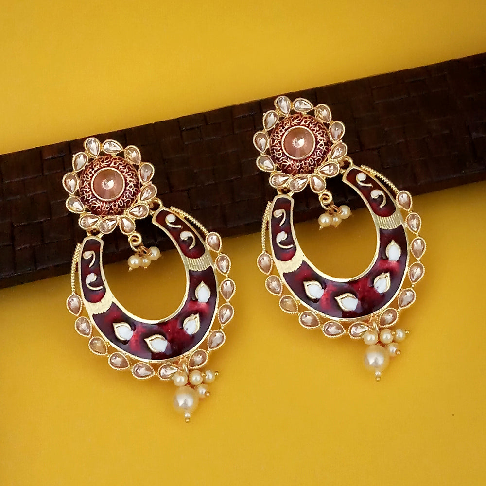 The99Jewel Traditional Dangler Earrings for Women | Elegant Ethnic Long Hanging Earrings for Wedding, Party and Festive Wear