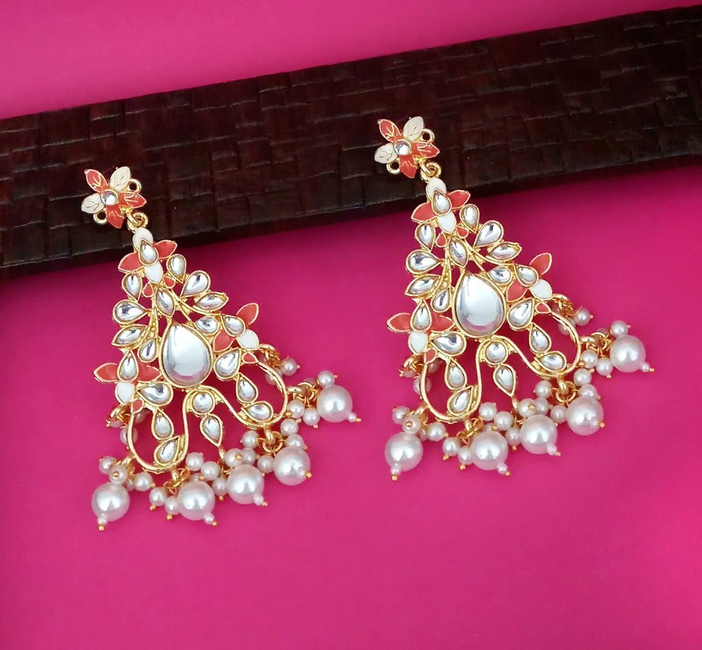 The99Jewel Wedding Wear Kundan Earrings for Women | Traditional Stone-Studded Ethnic Jewellery for Parties and Celebrations