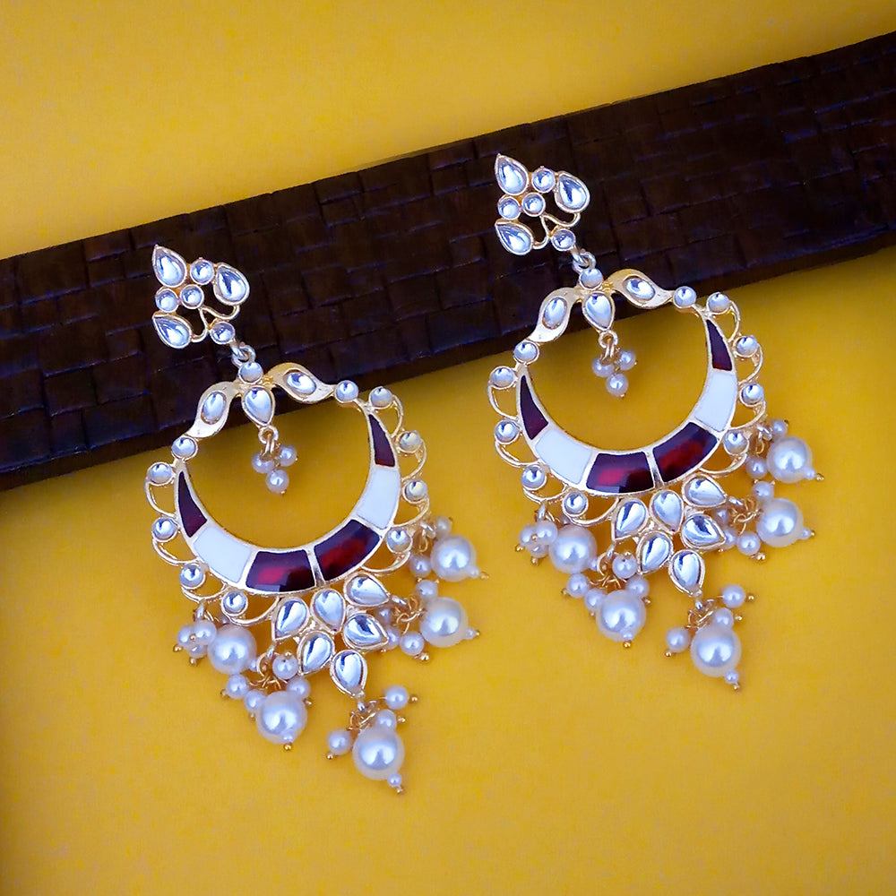 The99Jewel Wedding Wear Kundan Earrings for Women | Traditional Stone-Studded Ethnic Jewellery for Parties and Celebrations