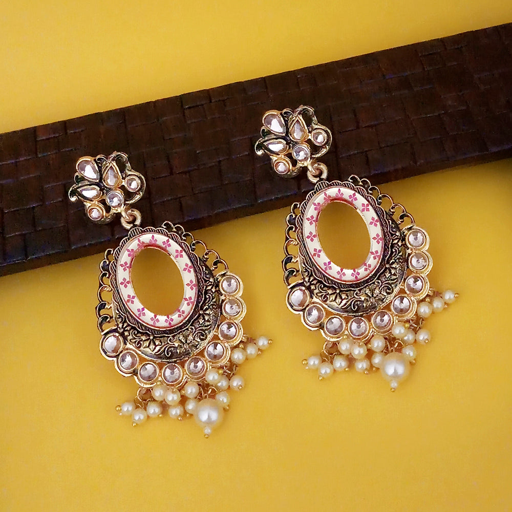 The99Jewel Elegant Traditional Kundan Earrings for Women | Indian Ethnic Fashion Jewellery for Weddings, Festivals and Family Functions