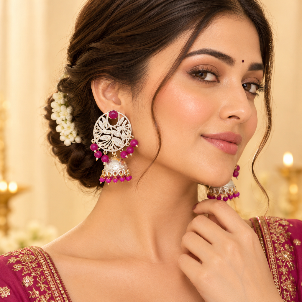 The99Jewel Indian Traditional Jhumki Earrings for Women | Beautiful Ethnic Jewellery for Wedding Ceremonies and Special Occasions