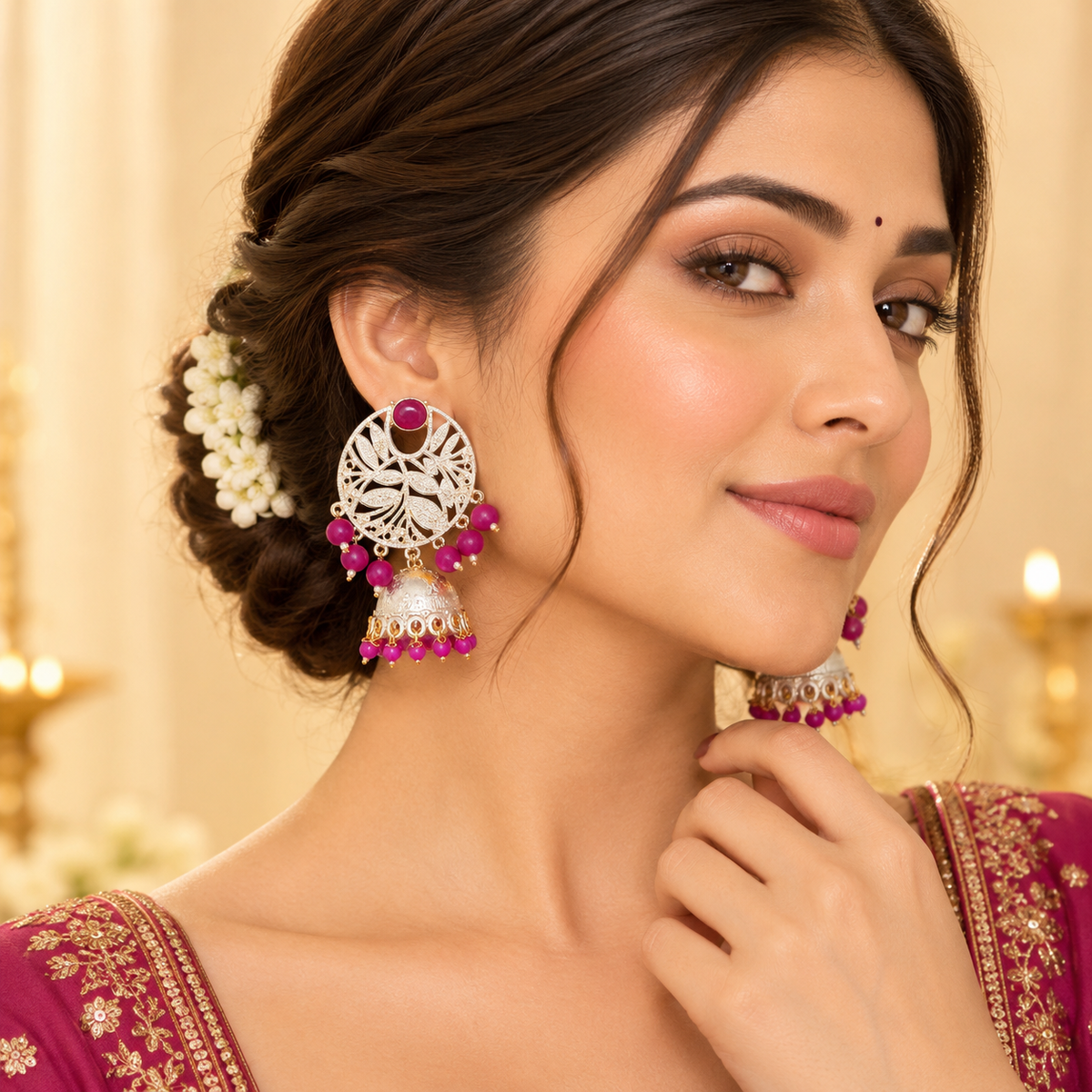 The99Jewel Indian Traditional Jhumki Earrings for Women | Beautiful Ethnic Jewellery for Wedding Ceremonies and Special Occasions