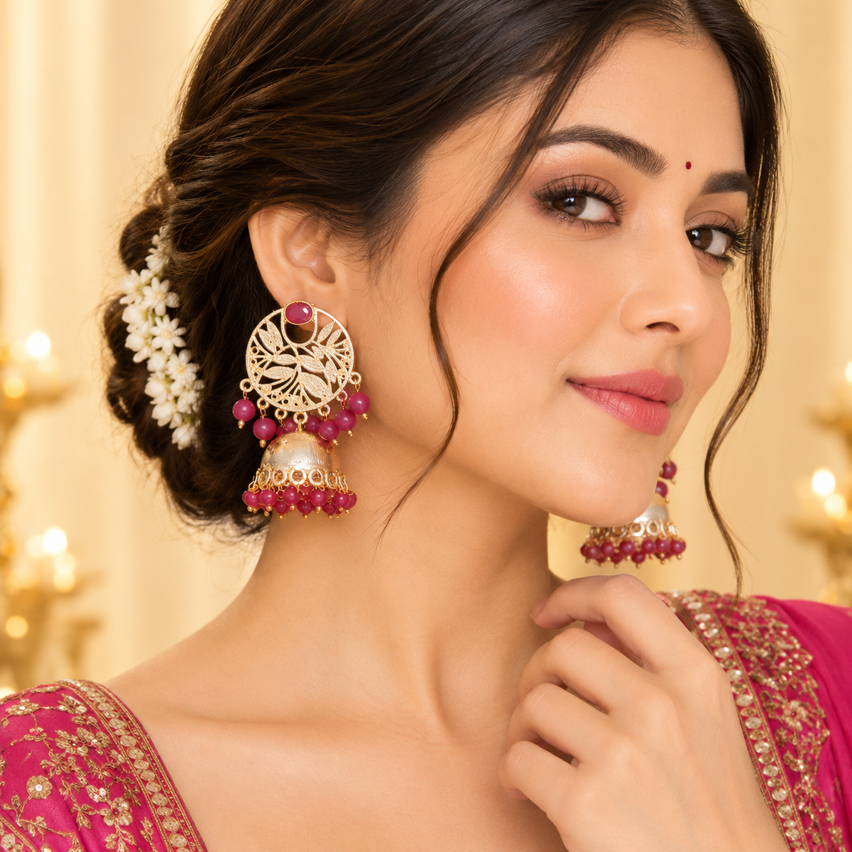 The99Jewel Indian Traditional Jhumki Earrings for Women | Beautiful Ethnic Jewellery for Wedding Ceremonies and Special Occasions