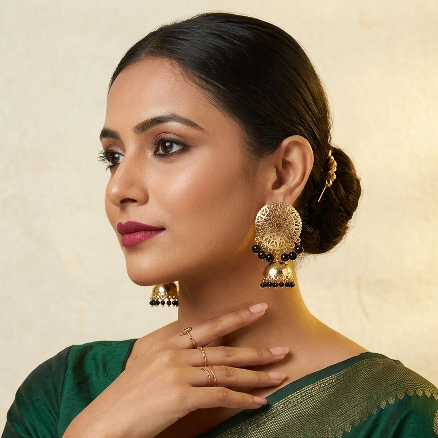 The99Jewel Indian Traditional Jhumki Earrings for Women | Beautiful Ethnic Jewellery for Wedding Ceremonies and Special Occasions