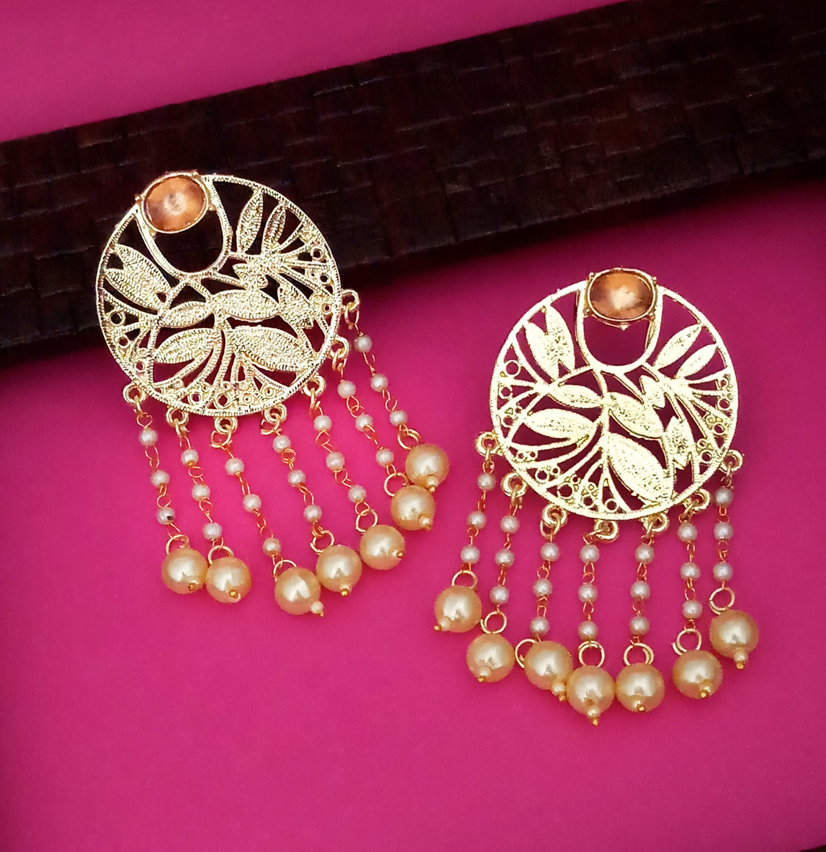 The99Jewel Women's Ethnic Kundan Stone Earrings | Elegant Traditional Fashion Jewellery for Weddings and Special Occasions