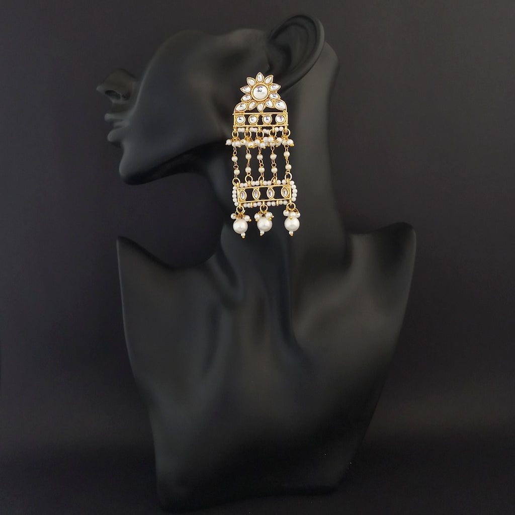 The99Jewel Women's Ethnic Kundan Stone Earrings | Elegant Traditional Fashion Jewellery for Weddings and Special Occasions