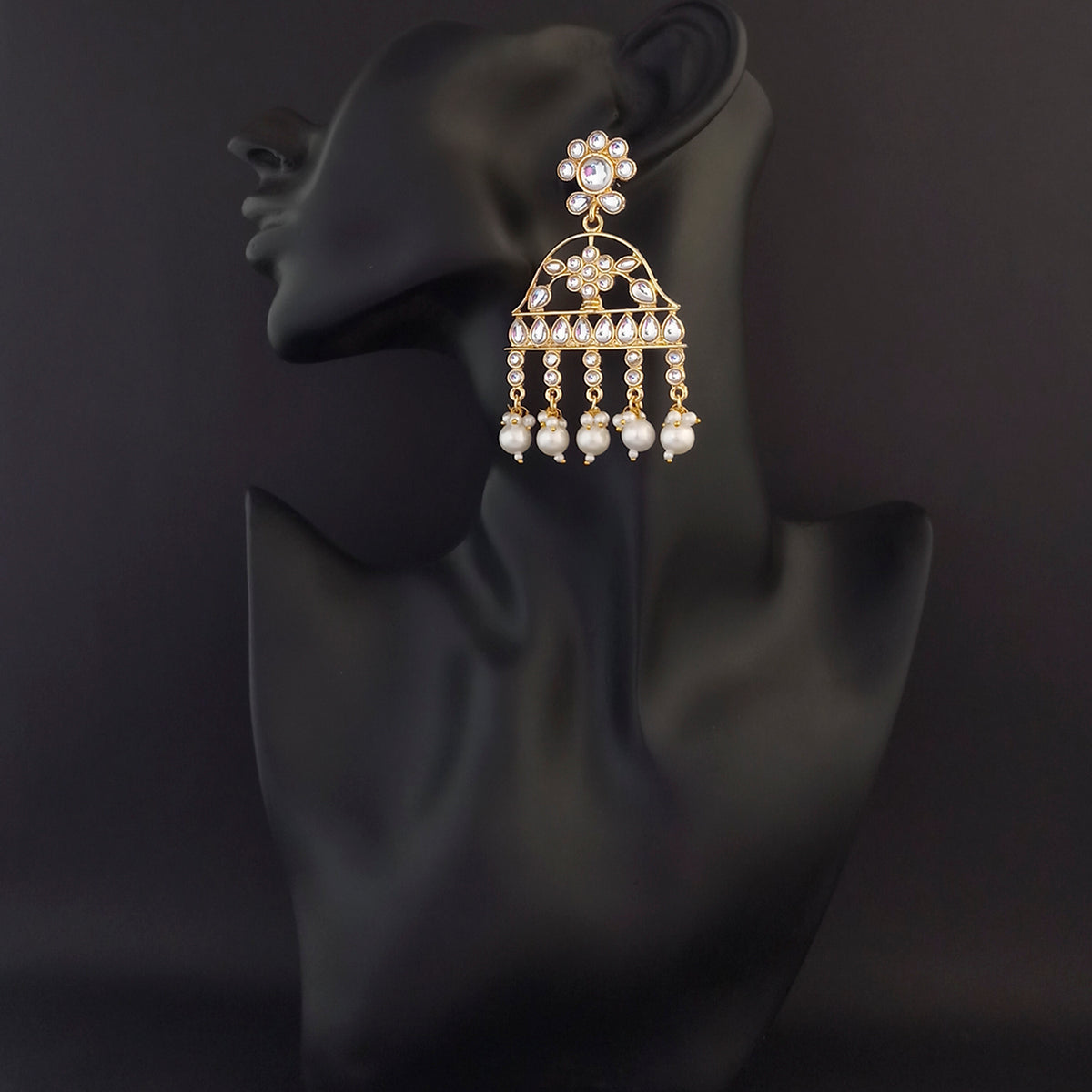 The99Jewel Women's Ethnic Kundan Stone Earrings | Elegant Traditional Fashion Jewellery for Weddings and Special Occasions