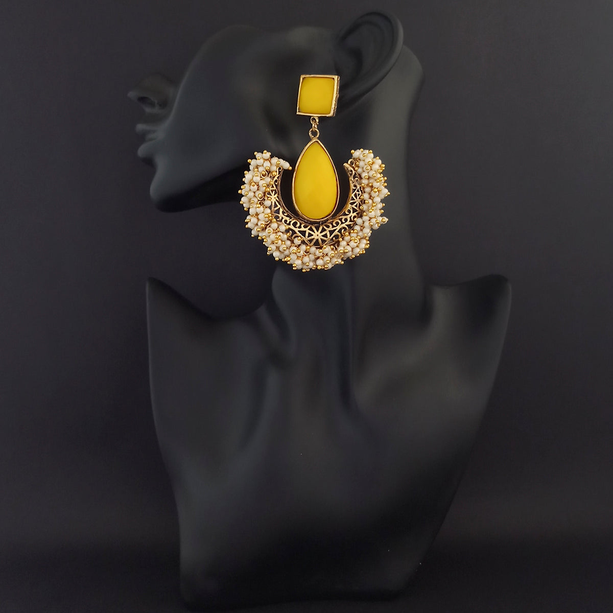 The99Jewel Traditional Kundan Earrings for Women | Elegant Indian Ethnic Stone Earrings for Wedding, Bridal and Festive Wear